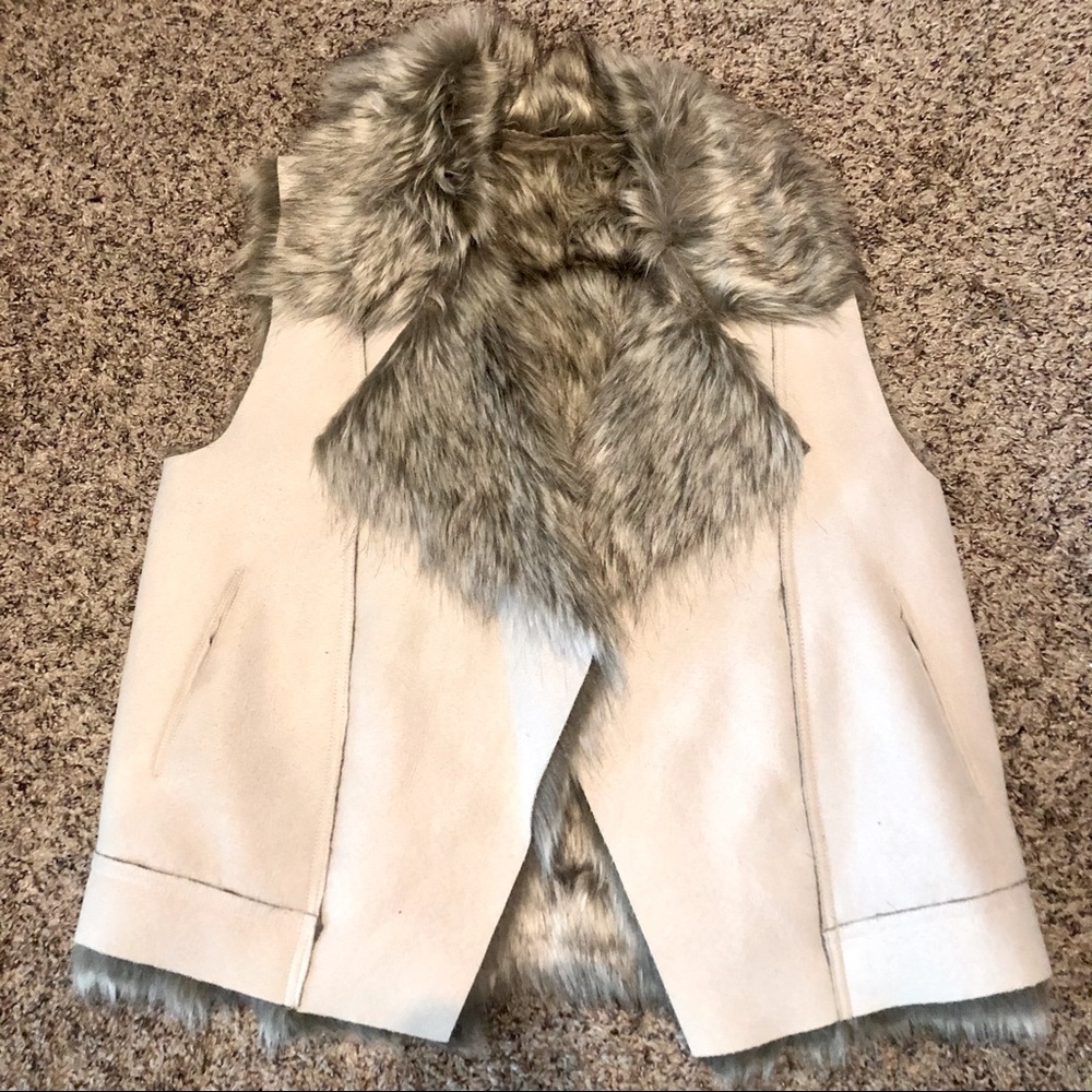 Kenneth Cole Faux Suede & Shearling Vest